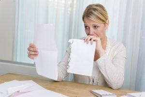 Woman worried about finances